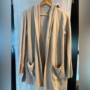 Barefoot Dreams® Cozychic Lite® Coastal Hooded Cardigan in sand
